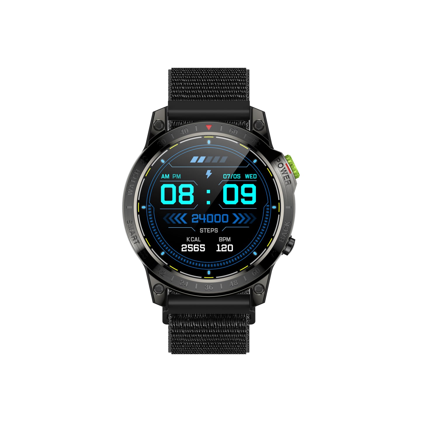 New smart sports watch, heart rate health monitoring, outdoor sports multi-functional three-waterproof watch